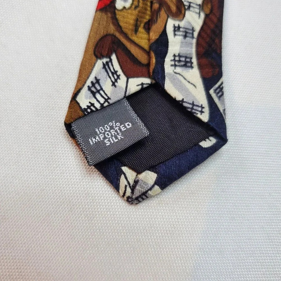 Louis Feraud Christmas Dog Choir Men's  Silk Necktie Christmas Tie made in USA - Picture 4 of 8